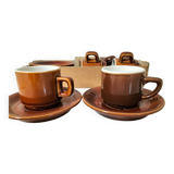 Service de 6 tasses avec coupelles
