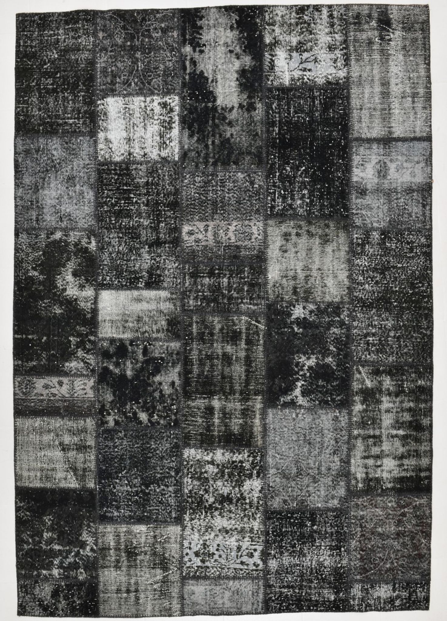 Tapis oriental blanc & noir 311x213