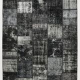 Tapis oriental blanc & noir 311x213