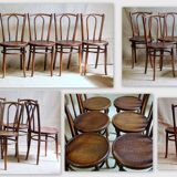 Lot 6 chairs bistro Baumann 1914 ca