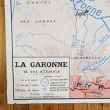 Rossignol school poster card "La Garonne / Le Rhône"