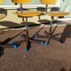 Set of 4 adjustable swivel sewing workshop chairs