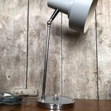 Ancienne Lampe Articulée 70’s Métal Gris & Chromé Vintage
