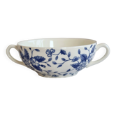 Tasse vintage double anses – Royal Tudor “Bouquet” bleu