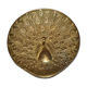 Brass pocket with peacock decoration