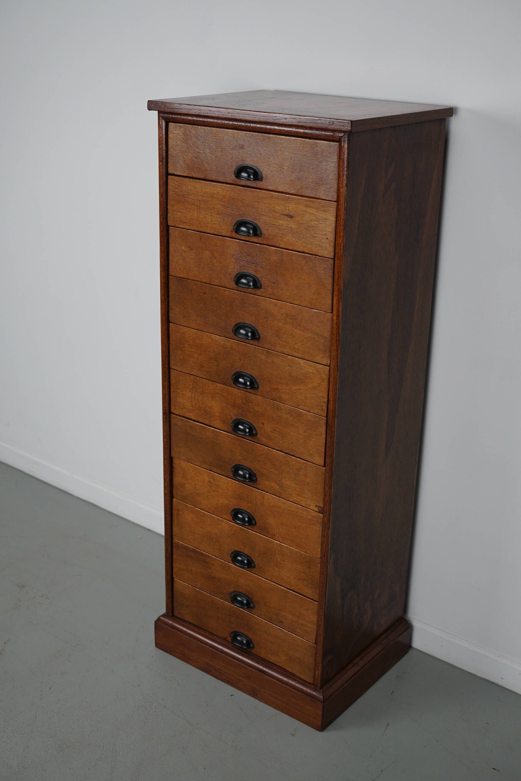 Vintage Dutch Poplar Apothecary / Filing Cabinet, 1950s