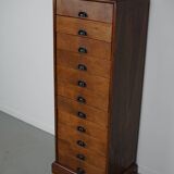 Vintage Dutch Poplar Apothecary / Filing Cabinet, 1950s