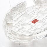 Cendrier rond vintage en verre transparent, Italie, années 1990