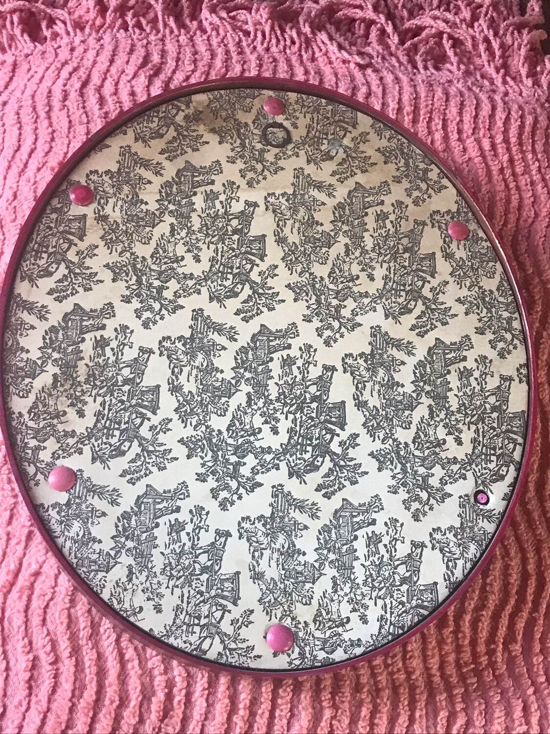 Vintage curved glass frame