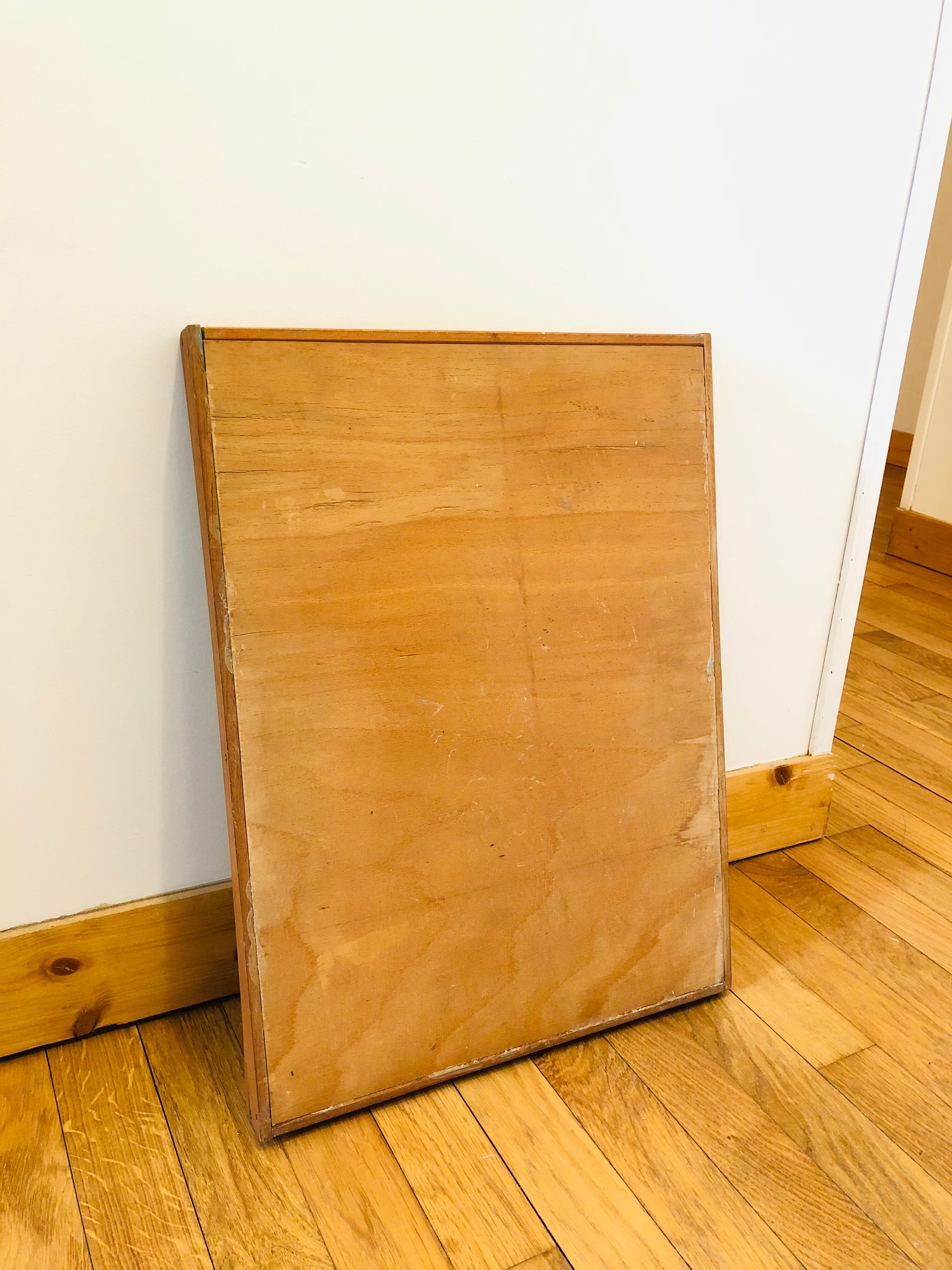 Scandinavian teak mirror 50x37cm