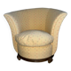 Armchair, toad, upholsterer, yellow patterned furniture and wood