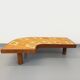 Barrois vintage shell-patterned comma coffee table in wood and ceramic.