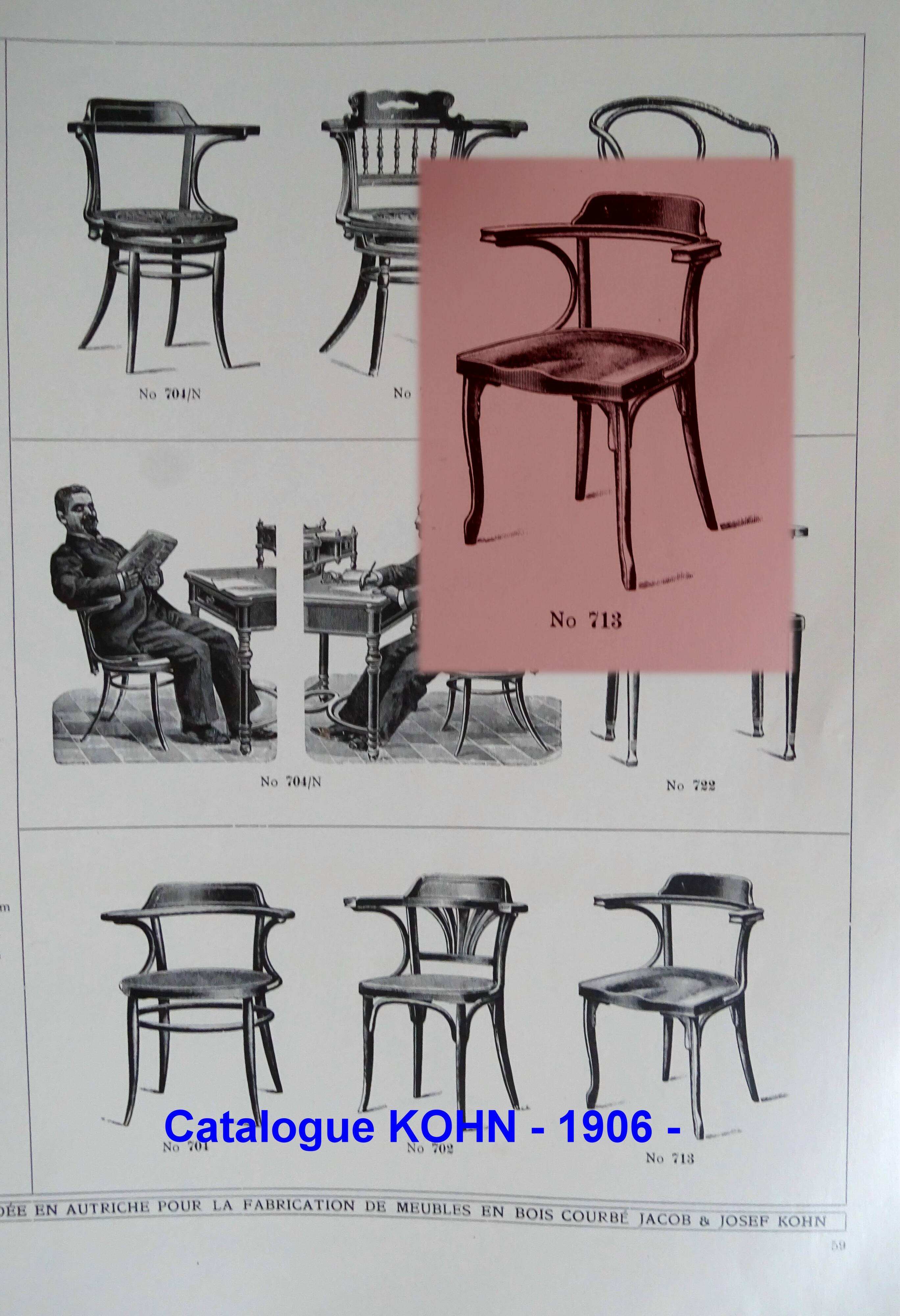 Office chair No. 713 by KOHN 1905, not Thonet