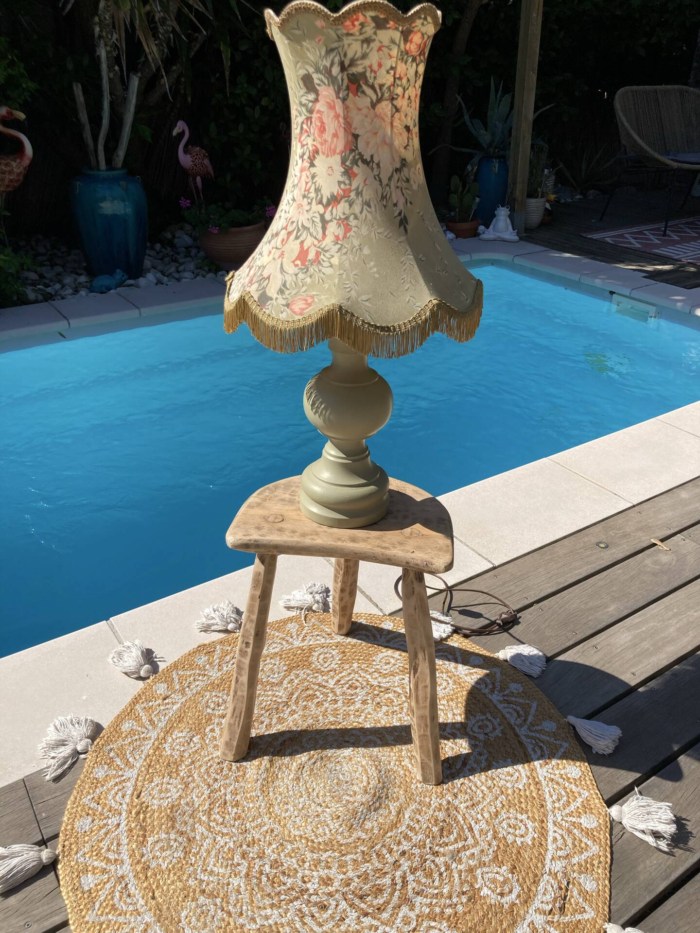 Vintage lamp 🌸 floral / naturalist lampshade