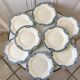 set of 8 dessert plates Terre de Fer Salins model Jumièges late nineteenth