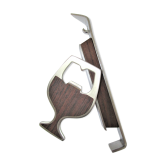 Two bottle opener rosewood steel vintage design