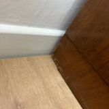 Tall chest of drawers, Art Deco weekly chest in flamed walnut, 1930-1940