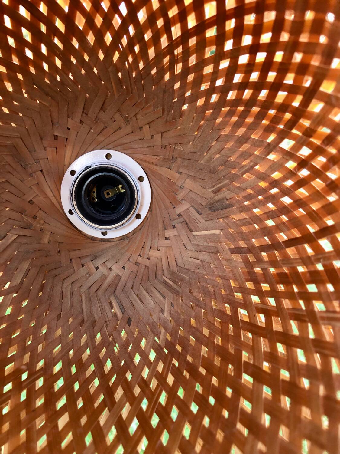 Bamboo ball pendant light