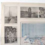 Carte ancienne France Bretagne Rennes St Malo