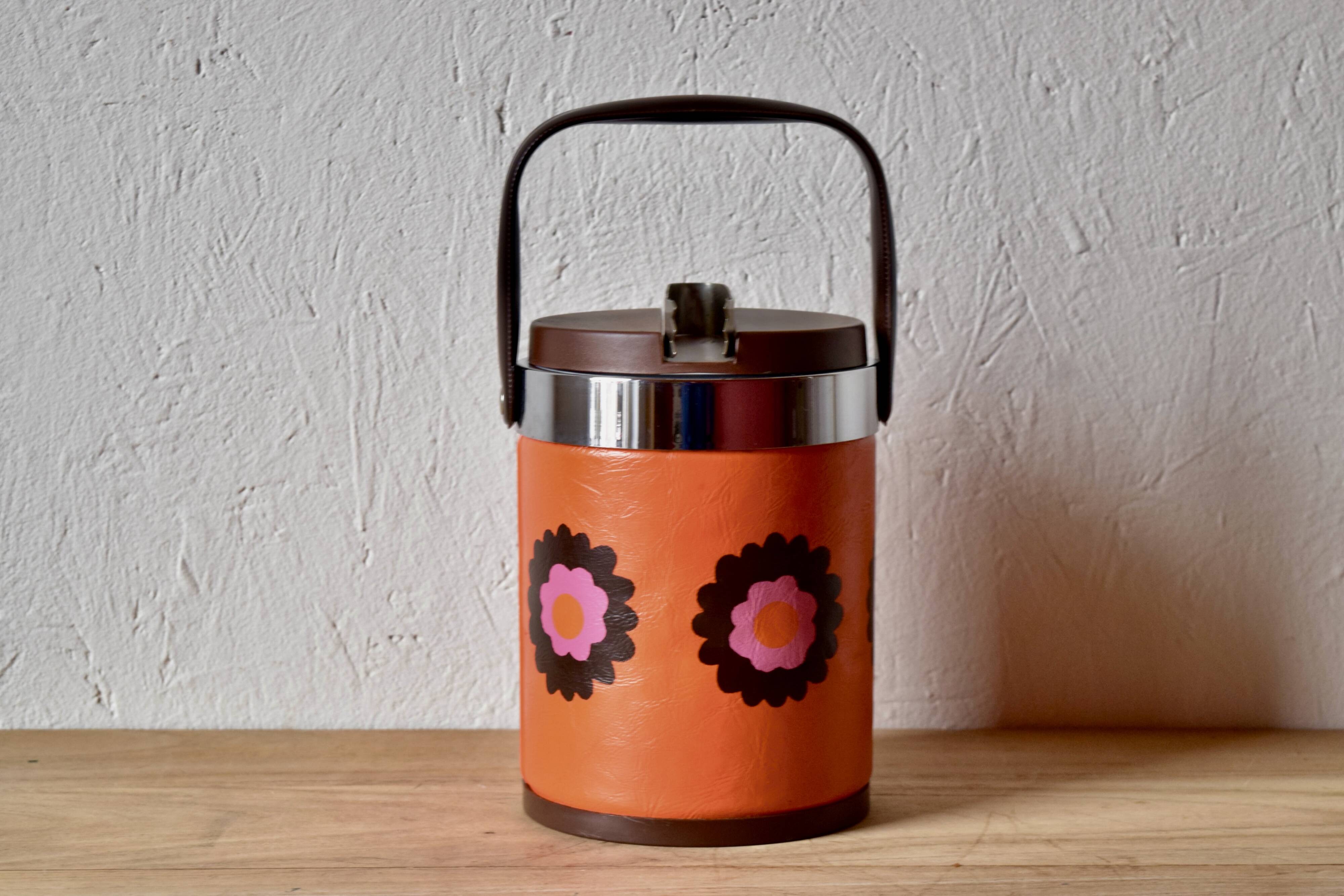 Vintage Brabantia ice bucket - Patrice floral decor - Netherlands