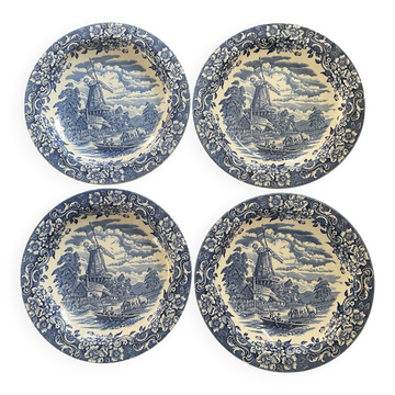 Série de 4 assiettes creuses Royal Tudor Ware England