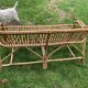 Vintage rattan and bamboo sofa bench