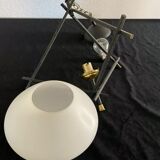 Old lamp opaline and metal house Lunel
