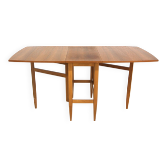 Teak drop-leaf dining table, Sweden, 1950s