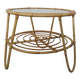Italian Bamboo & Glass Coffee Table, 1950s