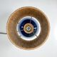 Vintage stoneware lamp by Colette Houtmann, 1980, raffia rope lampshade
