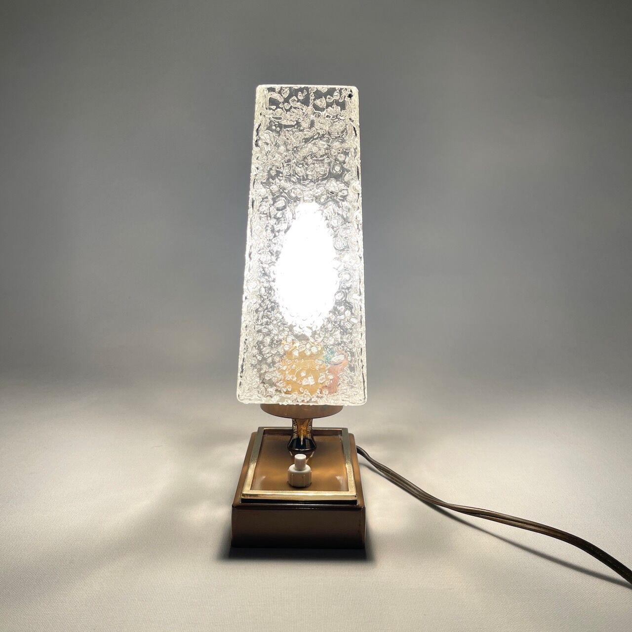 Lamp night light granite glass 70s