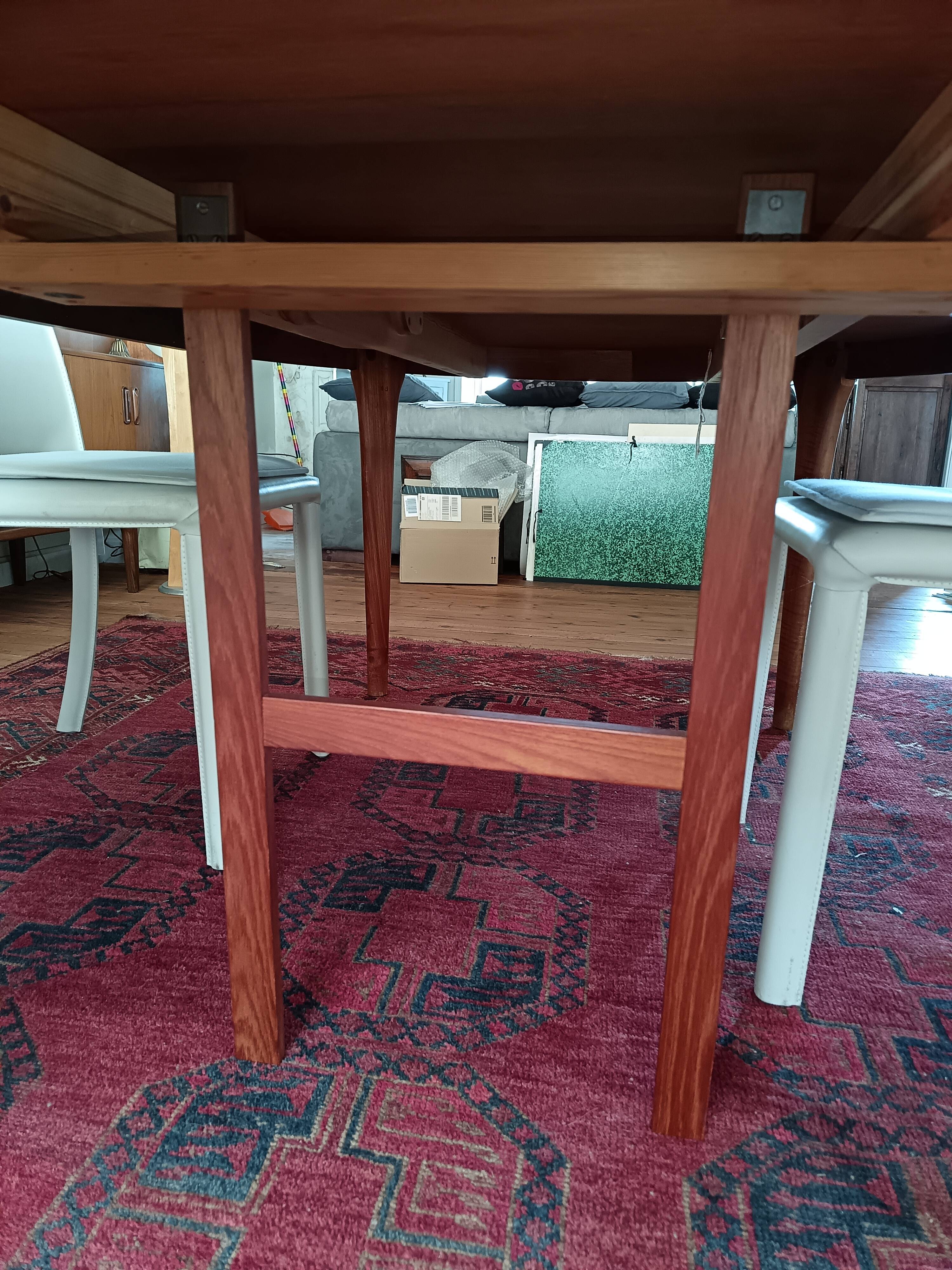 Teak table in Scandinavian style