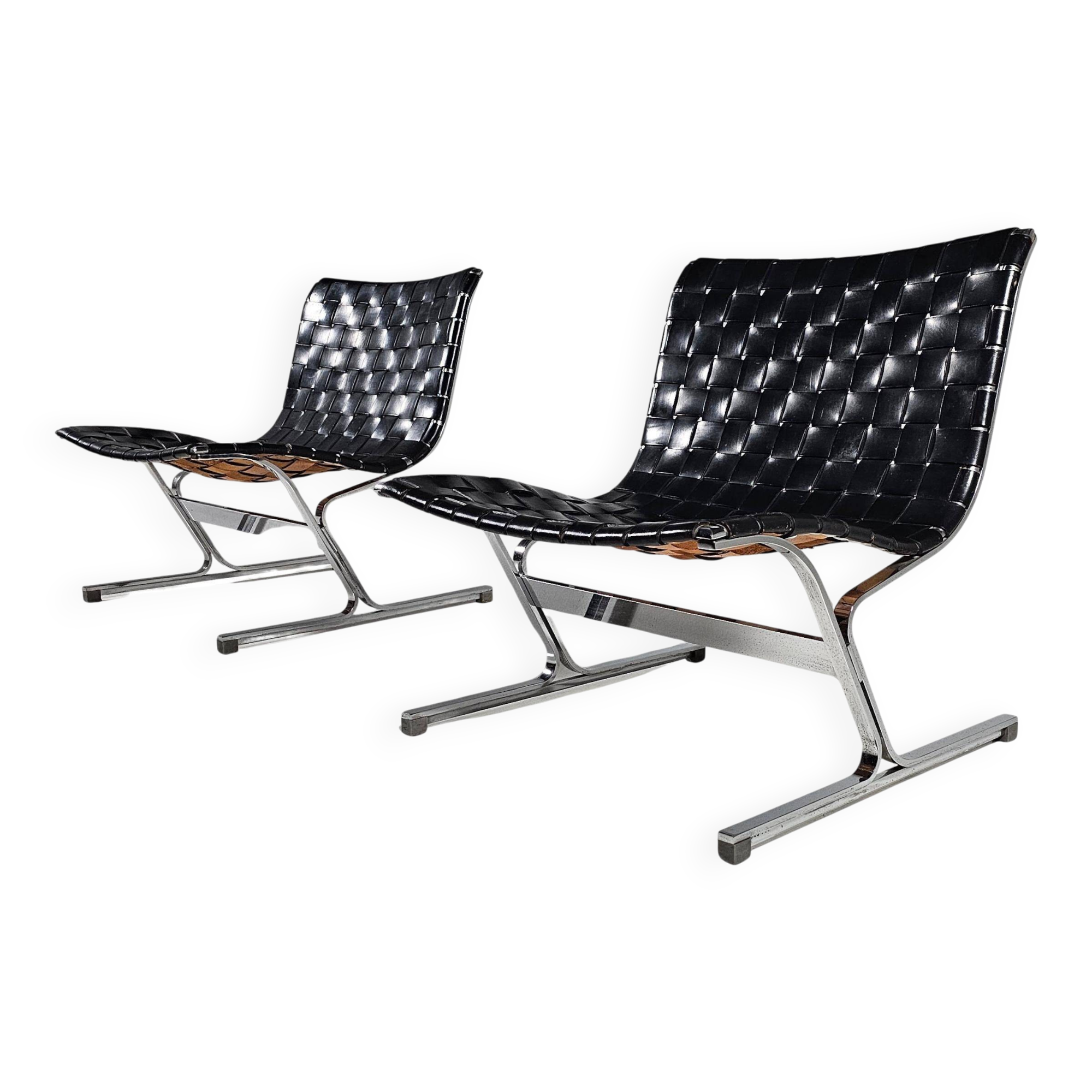 Lounge chairs 'Luar by Ross Littell for ICF of Padova, Italy, 1965