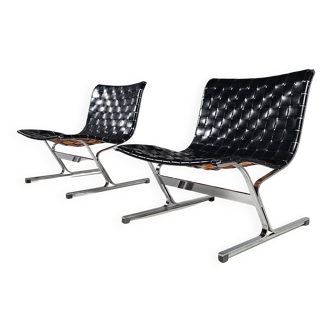 Lounge chairs 'Luar by Ross Littell for ICF of Padova, Italy, 1965