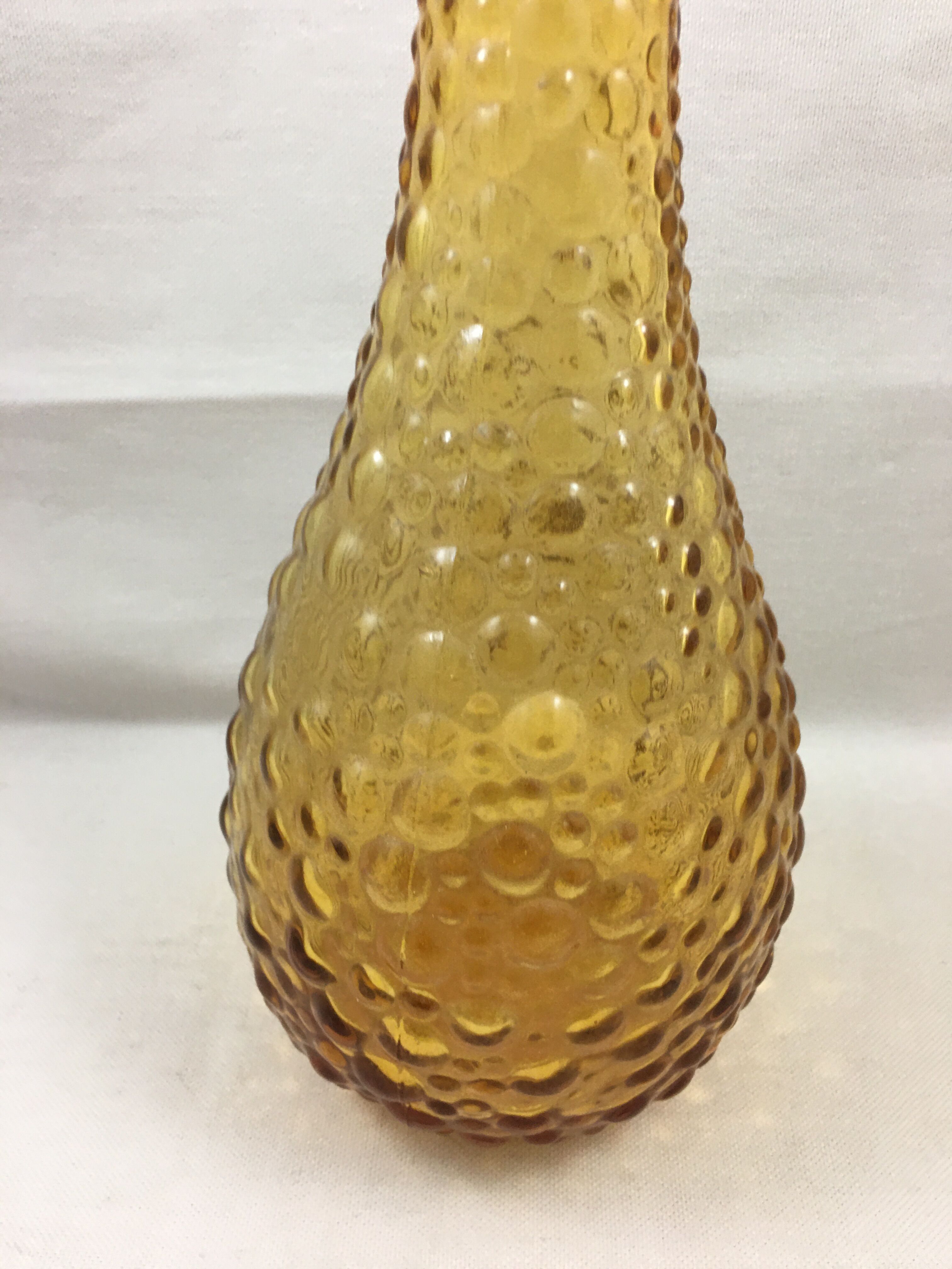Carafe vintage bottle Empoli amber made in italy