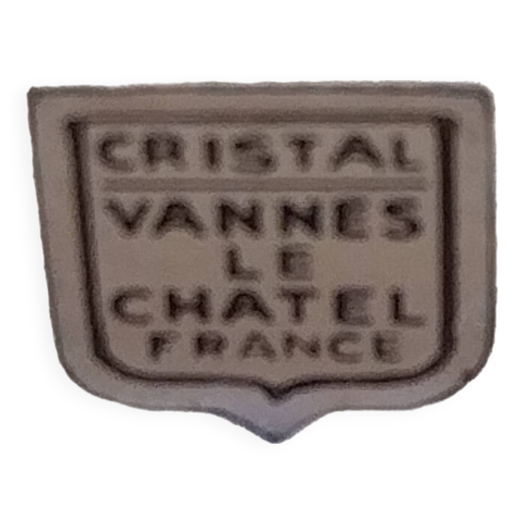 Vintage restangular crystal ashtray Vannes Le Chatel