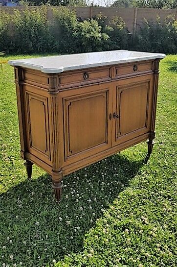 Wooden marble tray dresser