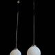 two xxl vintage opaline ball suspension
