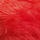 Round carpet in red moumoute style pelfran diameter 130cm vintage