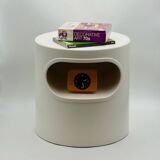 White Artemide Giano Vano Side Table, Italy 1970s – Space Age Design