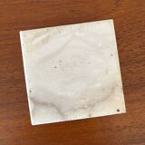 Square ashtray in vintage marble-effect alabaster