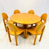 Ensemble de salle à manger de table extensible et 6 chaises