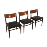 Lot of three Scandinavian teak chairs