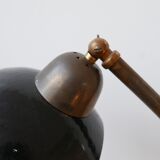 Dutch Curved Mid-Century Floor Lamp with Mercury Shade