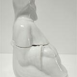 Anthropomorphic porcelain pot signed Baylac late nineteenth early twentieth