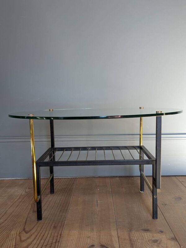 Table basse années 50 design asymétrique DLG de Mathieu Matégot