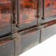 Ancient Japanese chest made of wood and iron.