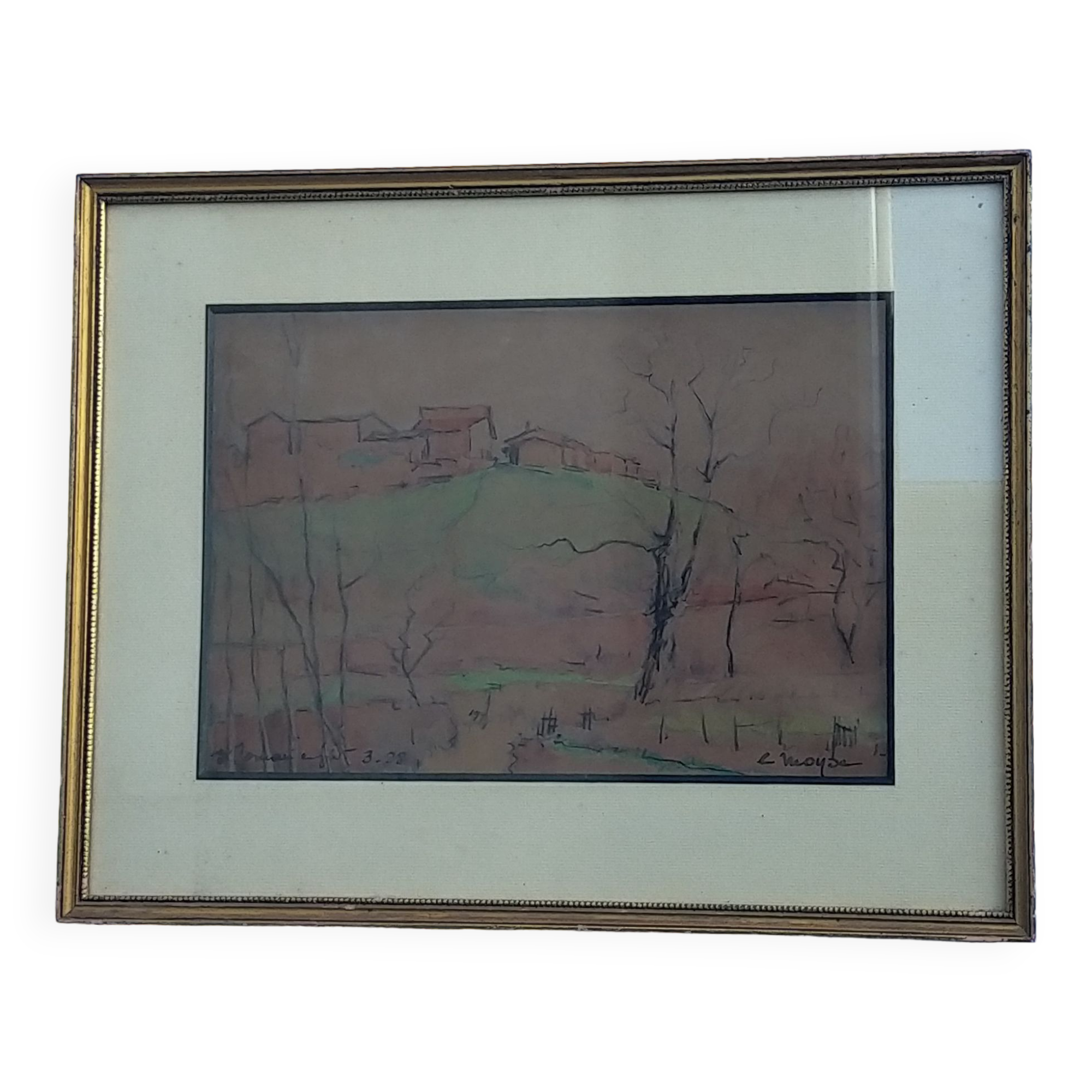 Watercolor painting by Léon Moyse