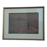 Watercolor painting by Léon Moyse