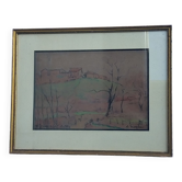 Watercolour painting by Léon Moyse